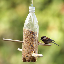 Craft Ideas  Plastic Bottles on Bottle Bird Feeder   Learn How To Make This Birdfeeder From A Plastic